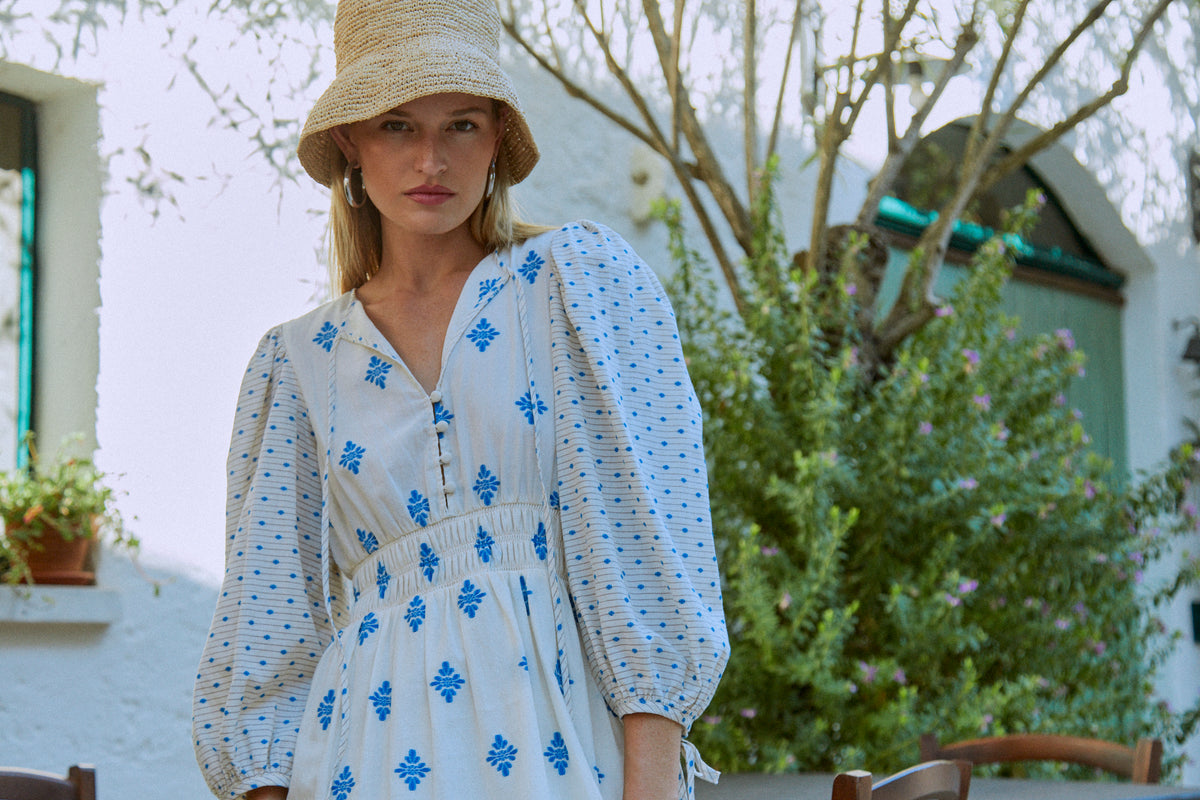 Blue and White