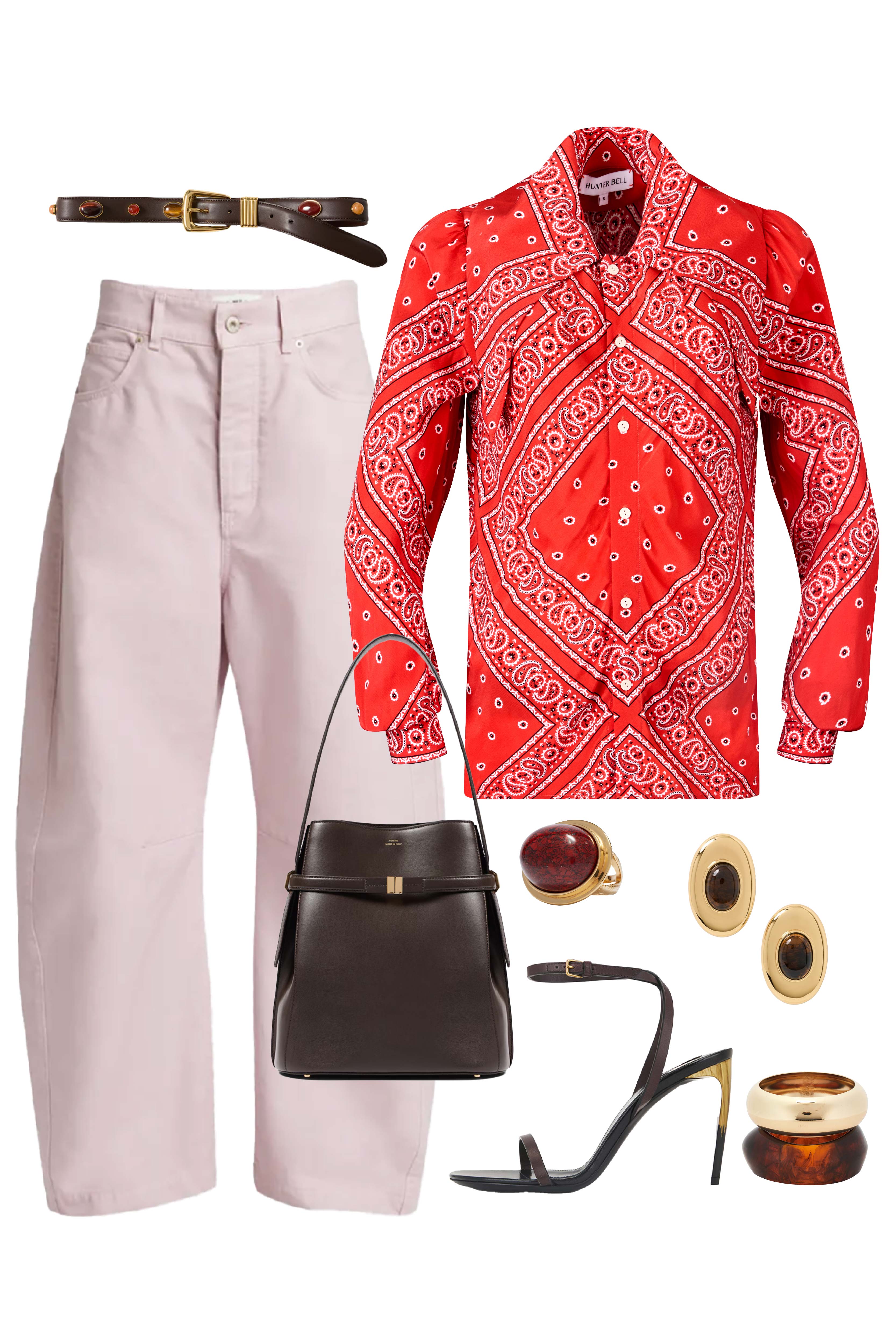 The Frances Top has a button front, long sleeves, button cuffs and a scarf collar detail.