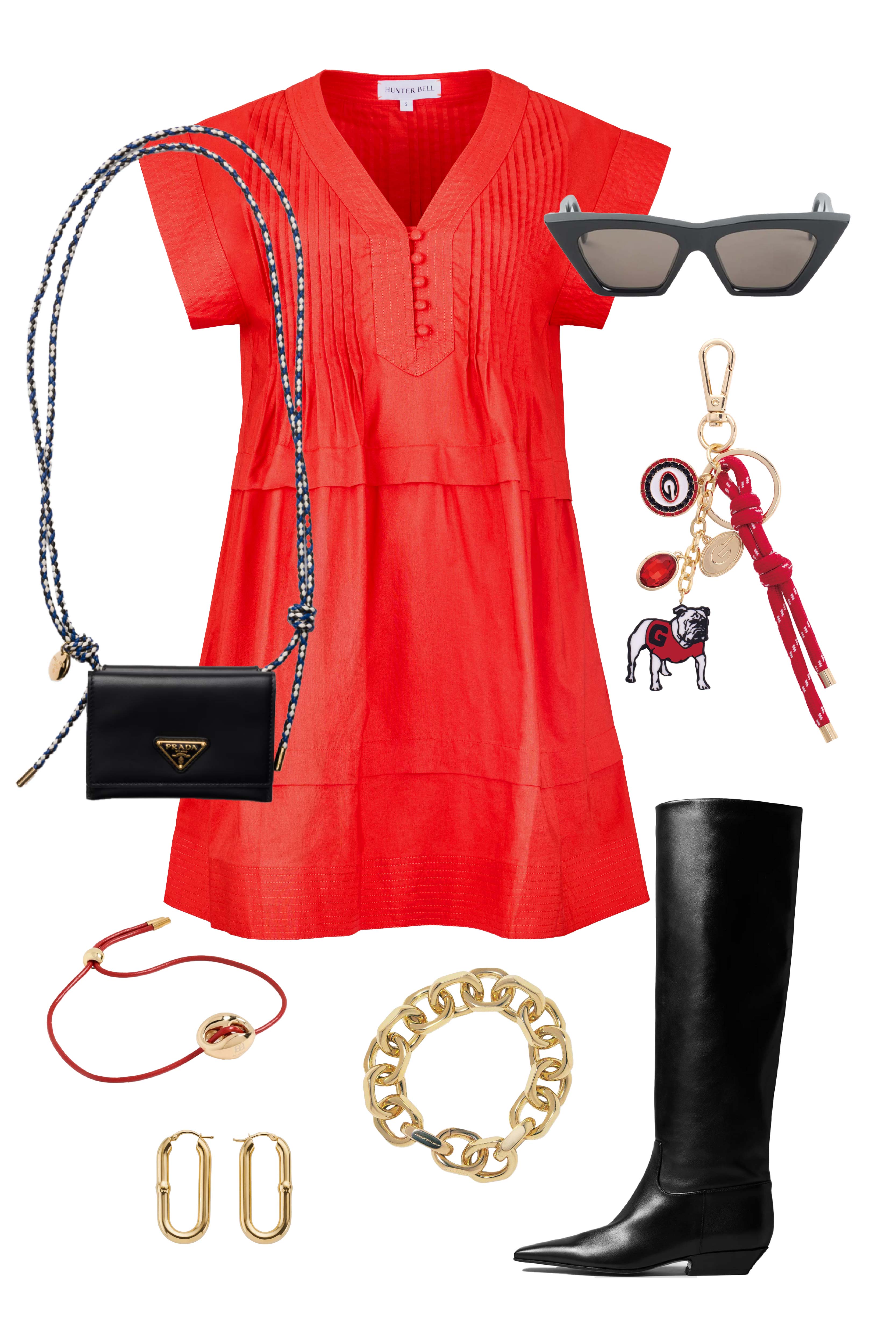 The Parker Dress has a V-neckline, front placket, banded cap sleeves, and side seam pockets.