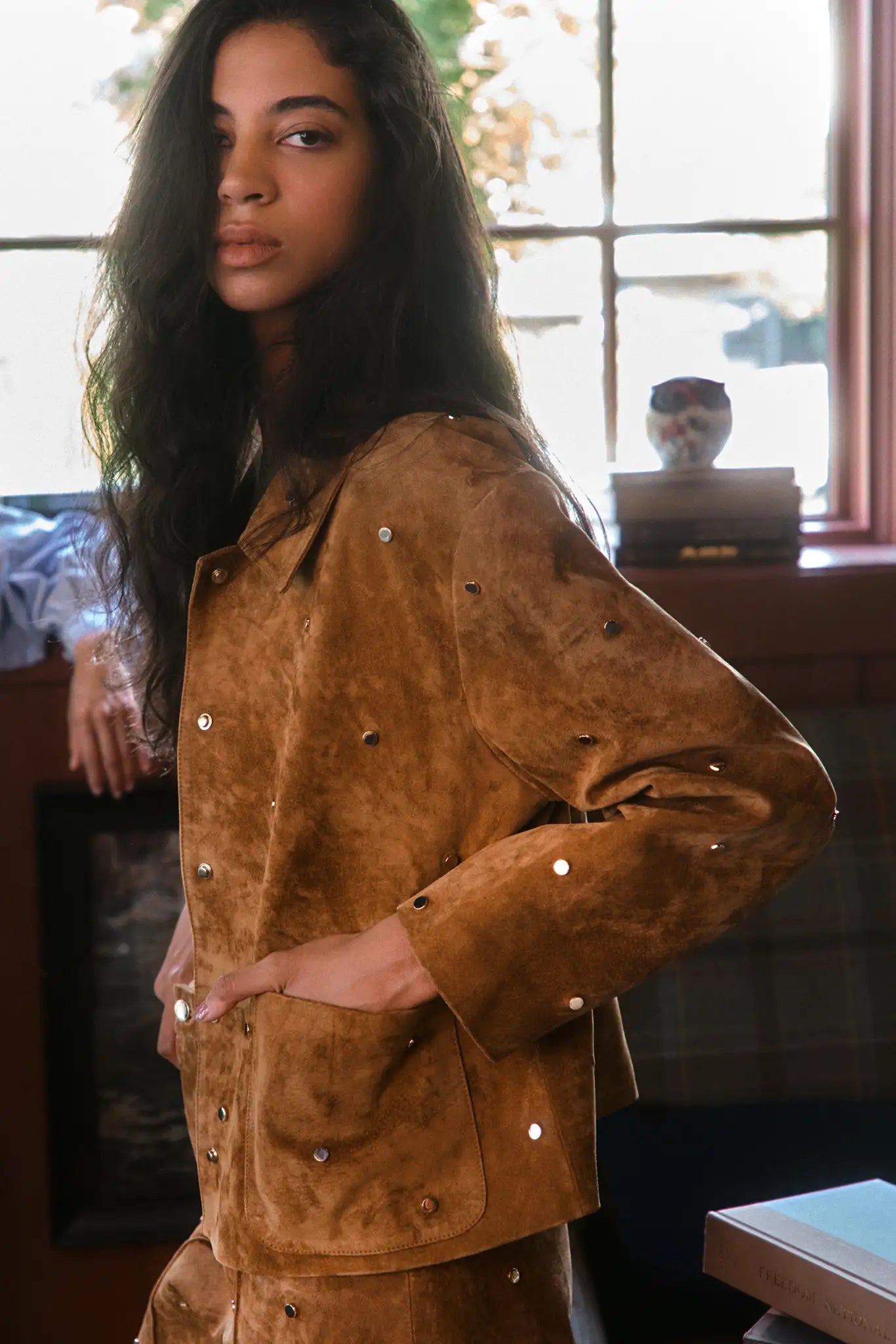 Hanlin Jacket | Studded Suede Jacket | Hunter Bell