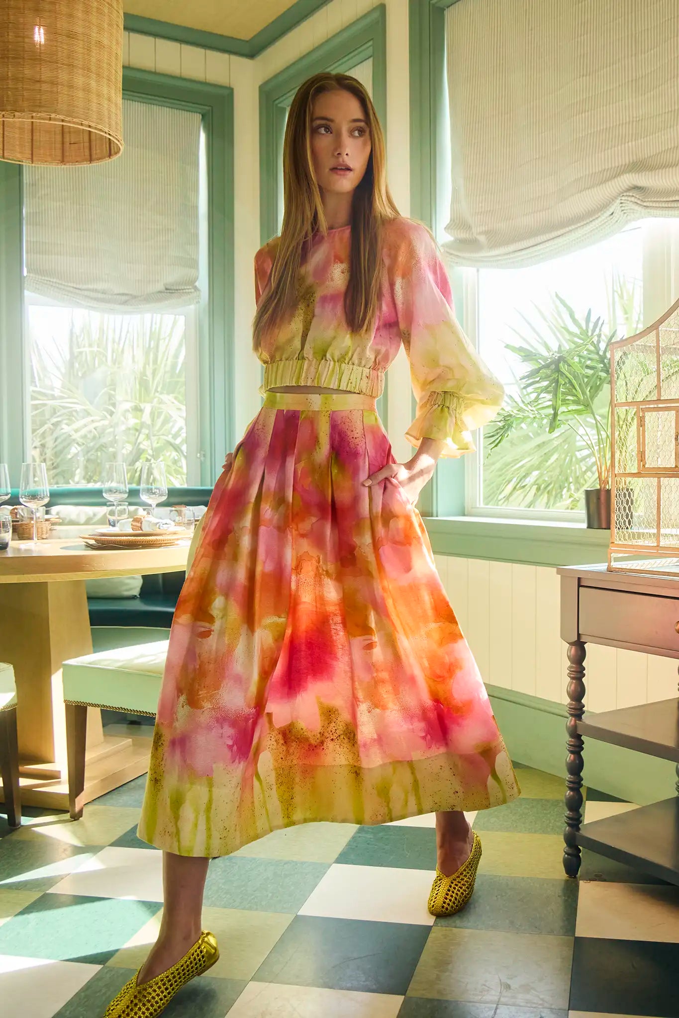Alexis Skirt | Colorful Midi Skirt
