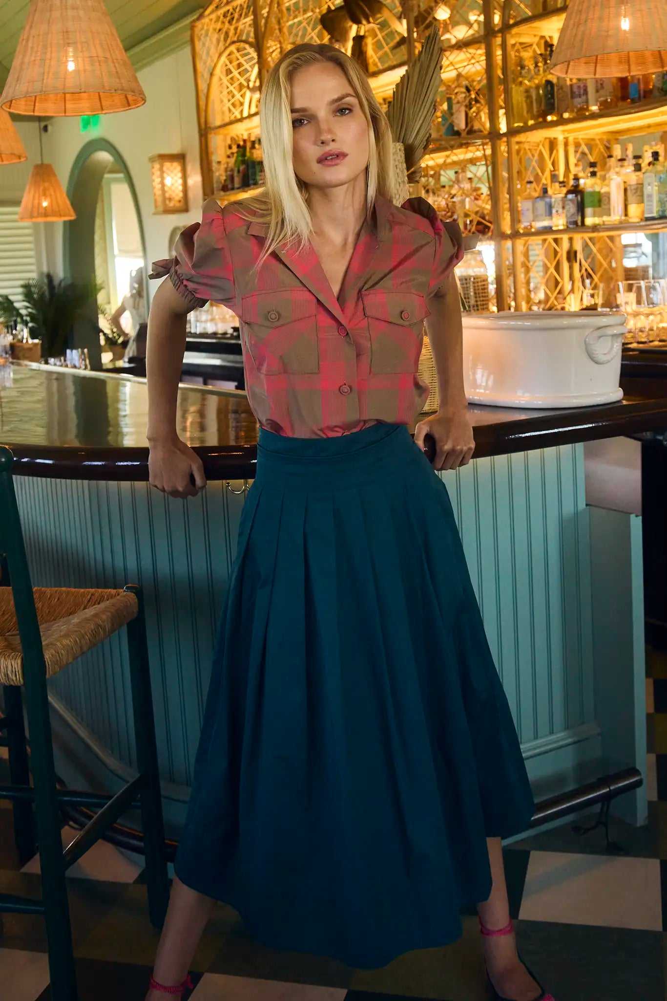 Maison Skirt | Pleated Maxi Skirt | Hunter Bell