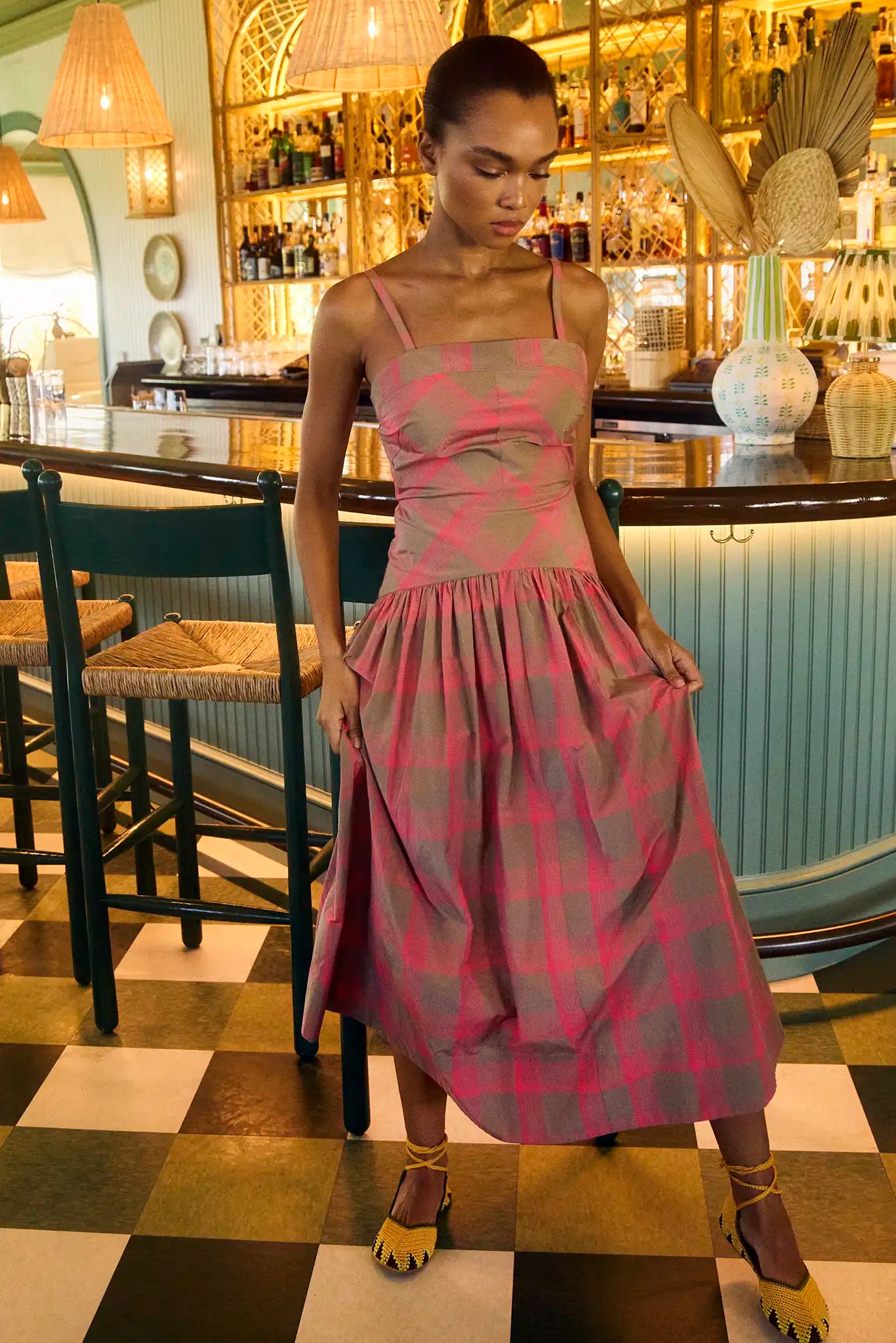 Newberry Dress in Day Glow Check 8 Newberry Dress in Day Glow Check 8