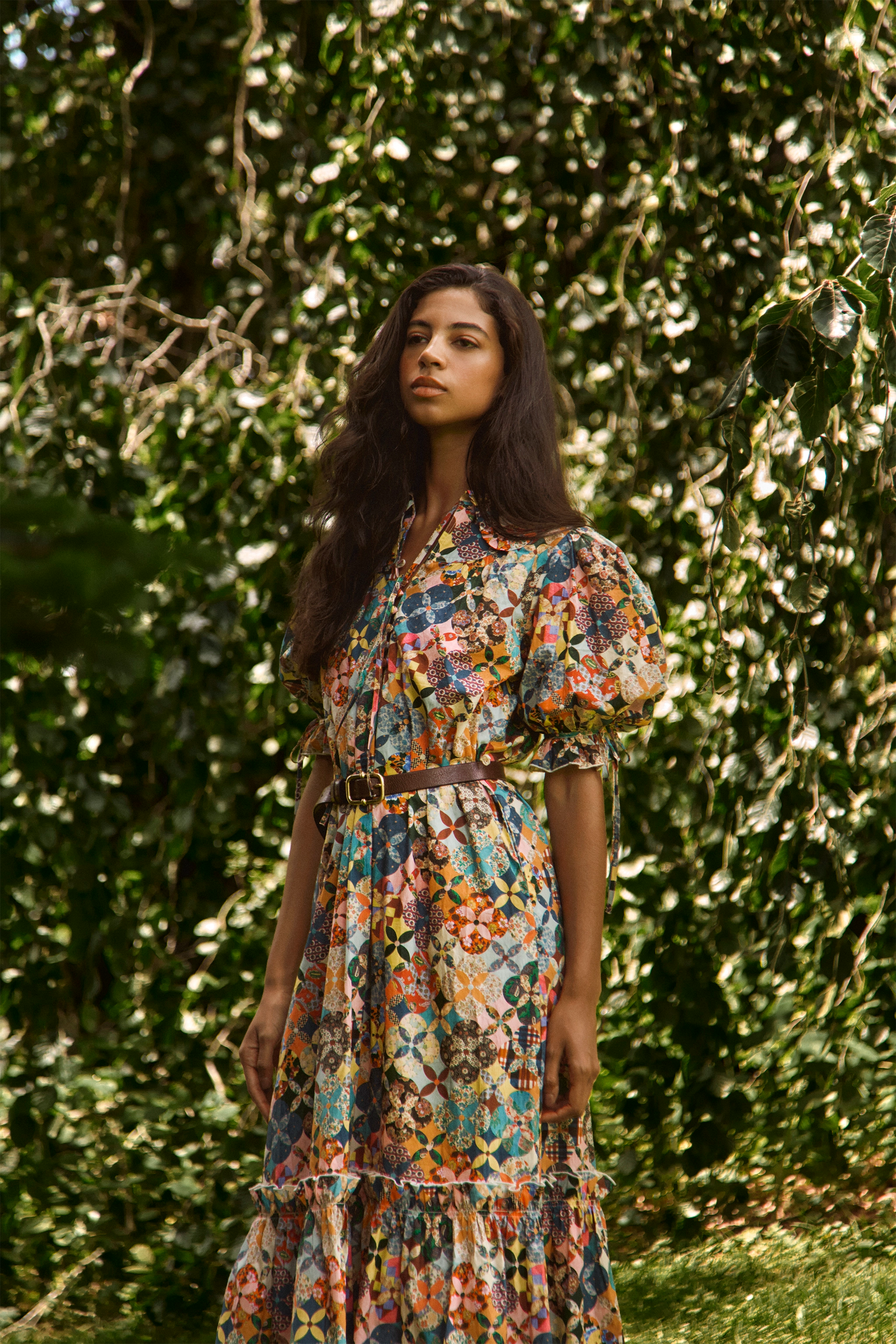 The Theresa Dress in Picnic Quilt.