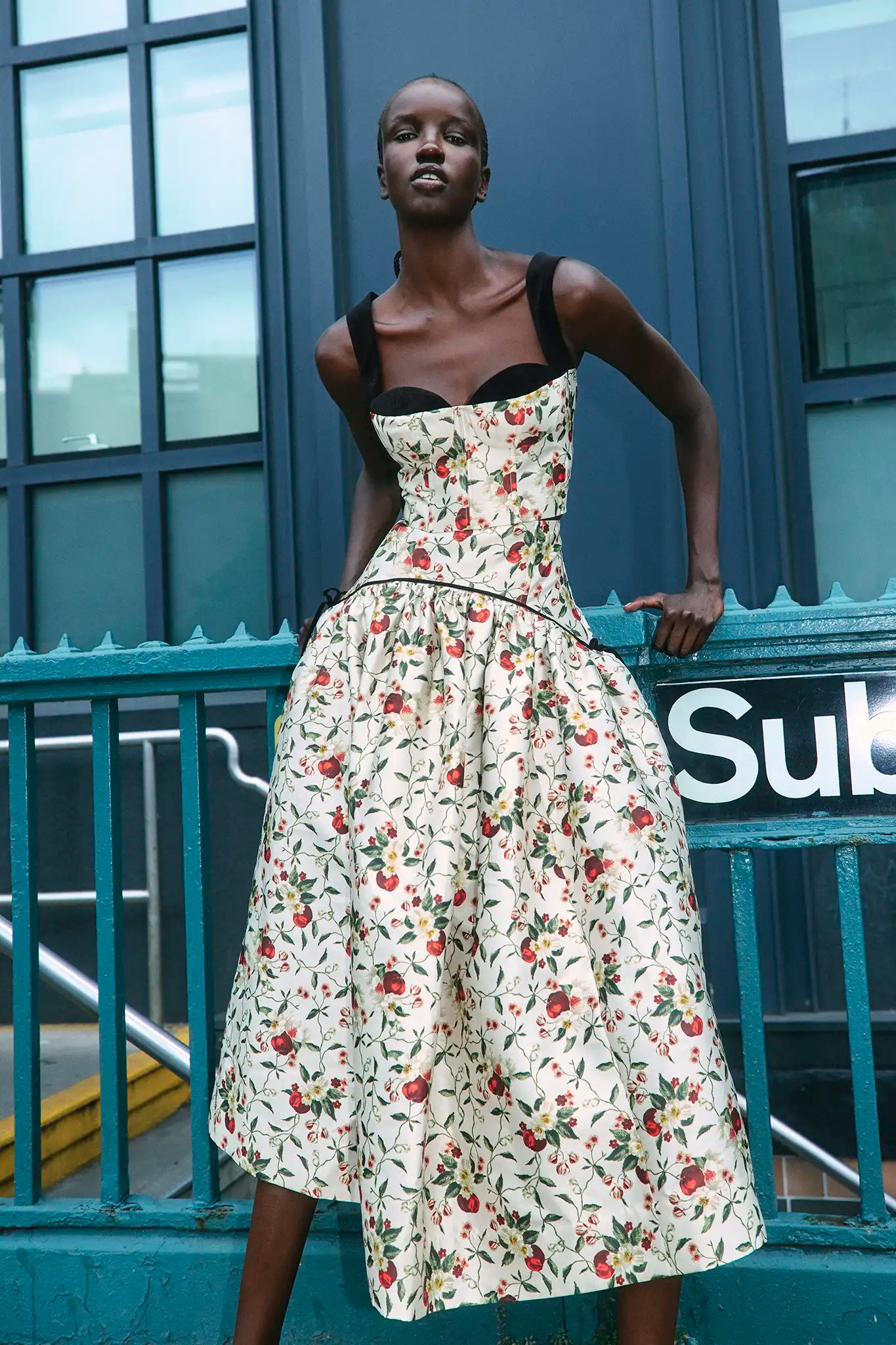 The Nolita Skirt in Camellia Ivory paired with the matching Ralston Bustier Top.