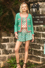 The Catalina Short in Coral Reef Ombre paired with matching Corby Top and turquoise Russell Cardigan.