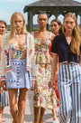 The Lacey Dress in Coastal Conversation shown with other models wearing Hunter Bell