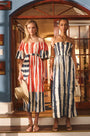 The Lucy Dress in Lighthouse Stripe Red.