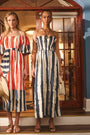 The Larkin Dress in Lighthouse Stripe Navy.