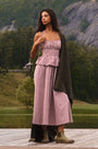 The Betsy Dress in Cotswold Check Rust micro gingham.