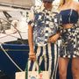 The navy Freya x HB visor.