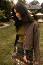 The Watts Jacket in High Country Tweed paired with the Lee Top and matching skirt. 