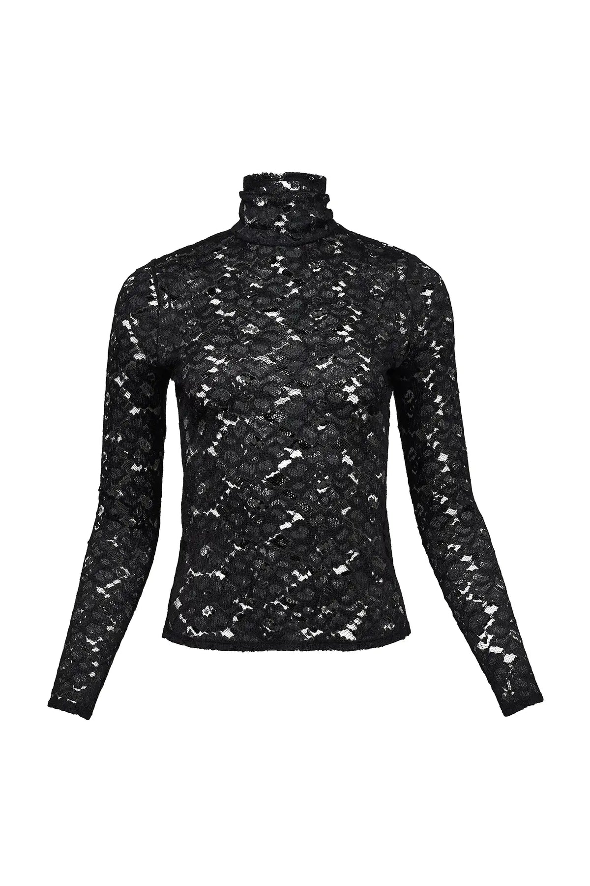 The Blaise Top in Noir Lace.
