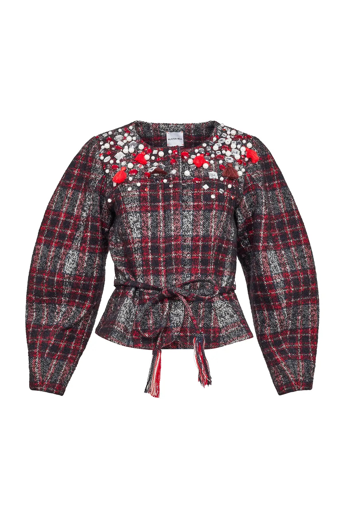 The Bonham Jacket in Parlour Plaid Garnet. 