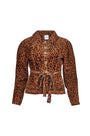 The Murphey Jacket in Soho Leopard Camel. 