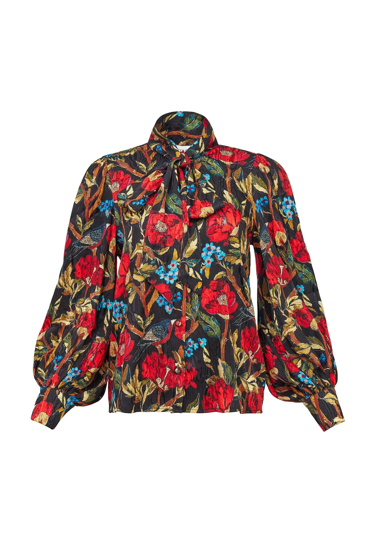 The Tess Blouse in Palais Floral Onyx. 