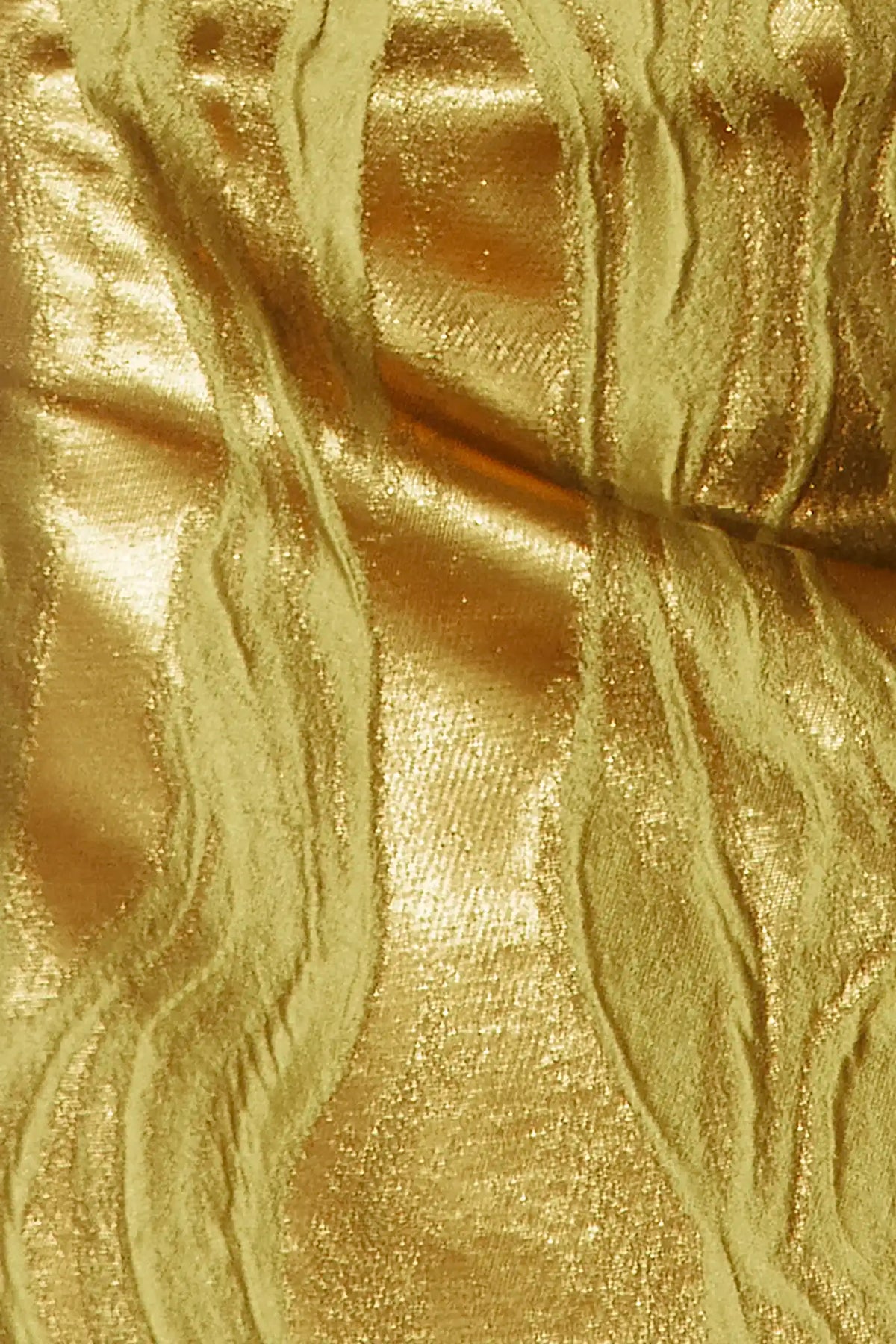 Close up of the Britt Mini Skirt in Gilded Jacquard.