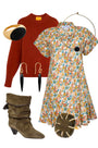 The Addison Dress in Made with Liberty Fabric in Gertrude styled.