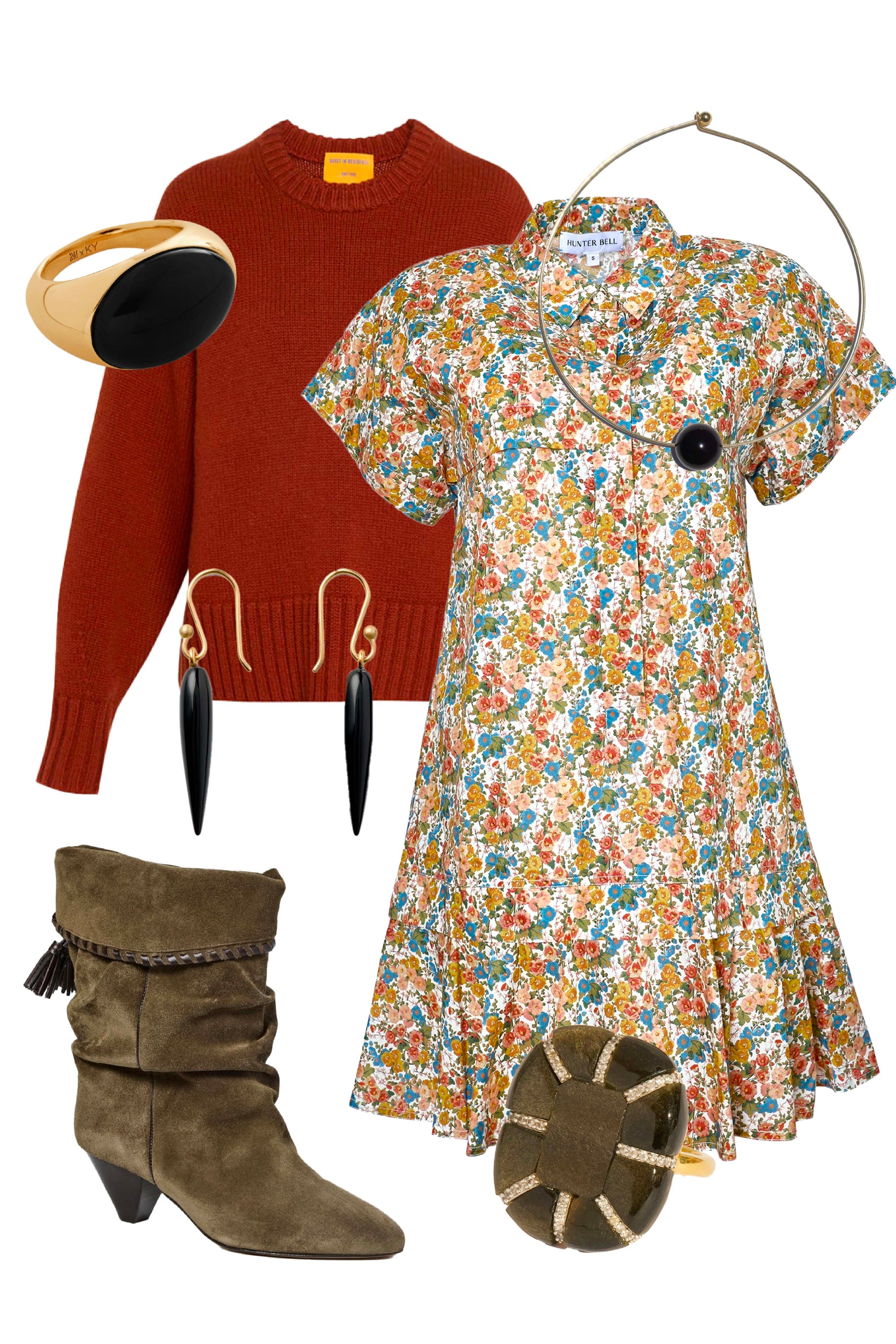 The Addison Dress in Made with Liberty Fabric in Gertrude styled.