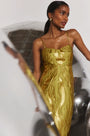 The Amal Dress in Gilded Jacquard.