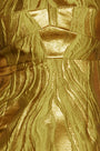Close up of the Amal Dress in Gilded Jacquard.