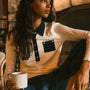 The Archie Polo paired wth the Mallory Jean in Blue Ridge Denim. 