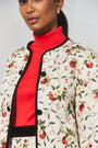The Atwood Jacket in Camellia Ivory paired with the matching India Skirt and the Roen Turtleneck. 
