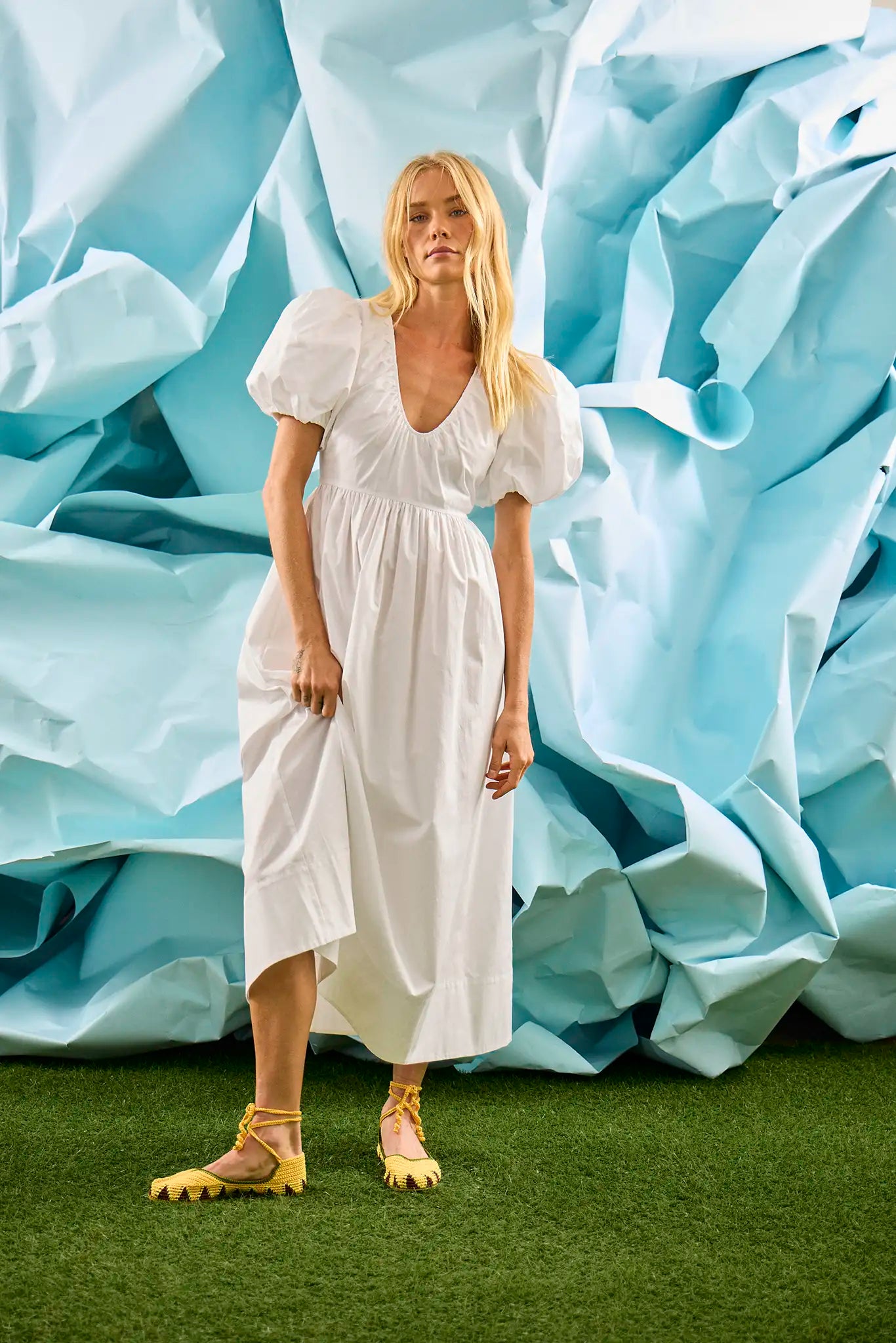Augusta Dress | White Cotton Dress | Hunter Bell Augusta Dress | White Cotton Dress | Hunter Bell