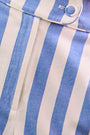 Close up of the Juno Pant in Sailing Stripe 