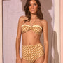 The Bermuda Bikini Bottom paired with the Belize Bikini Top in Coconut Sand Dot.