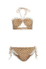 The Belize Bikini Bottom and Belize bikini top in Coconut Sand Dot.