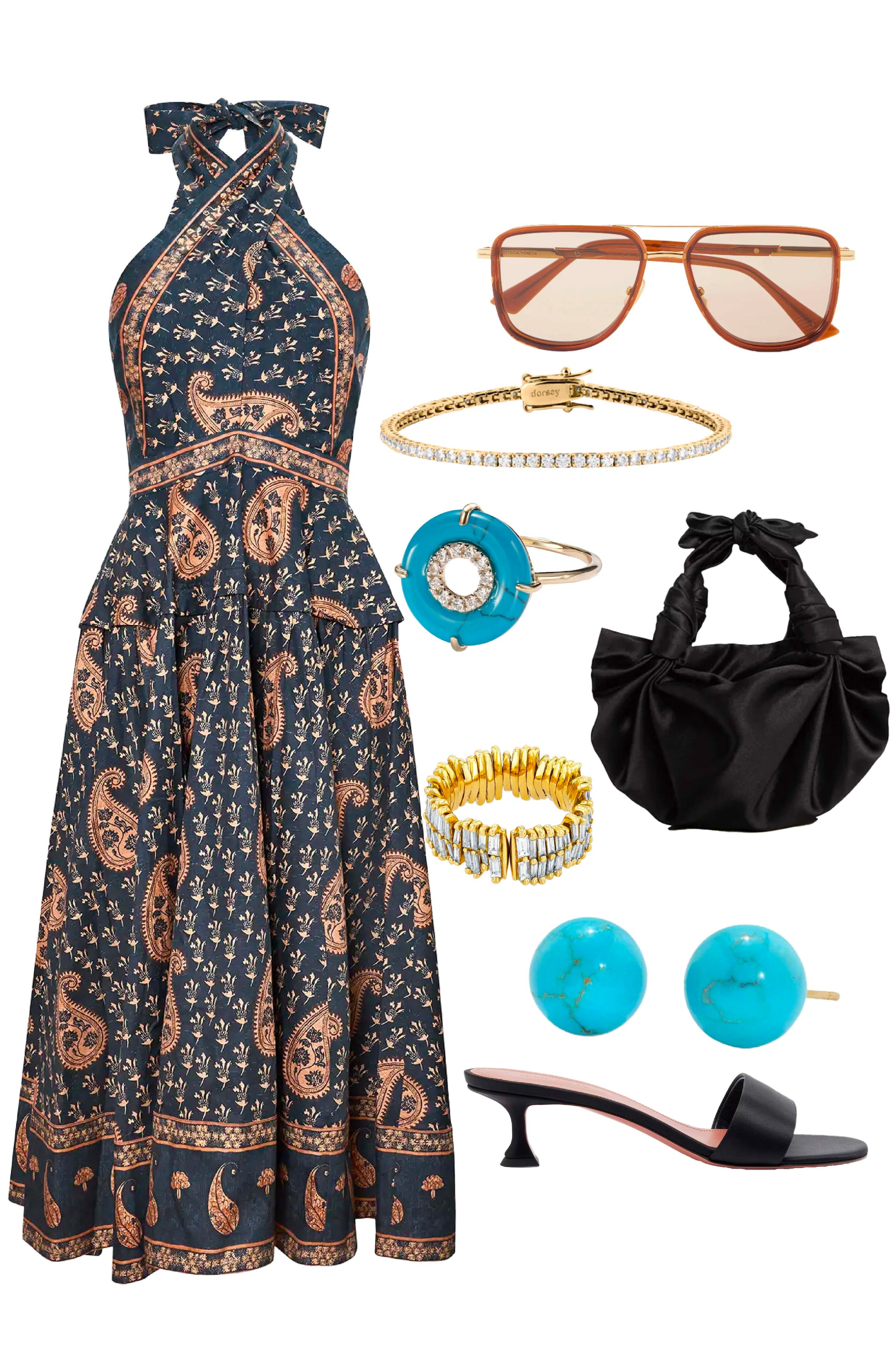 The Bellamy Dress in Glen Paisley styled. 