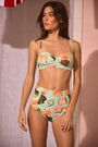 The Bermuda Bikini Top paired with matching Bermuda Bikini Bottom in Somers Shell Mint.