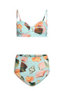 The Bermuda Bikini Top paired with matching Bermuda Bikini Bottom in Somers Shell Mint.