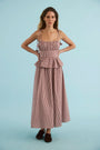 The Betsy Dress in Cotswold Check Rust micro gingham.