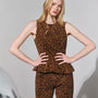 The Bini Top in Soho Leopard Camel Suede paired with the matching Hills Pant. 