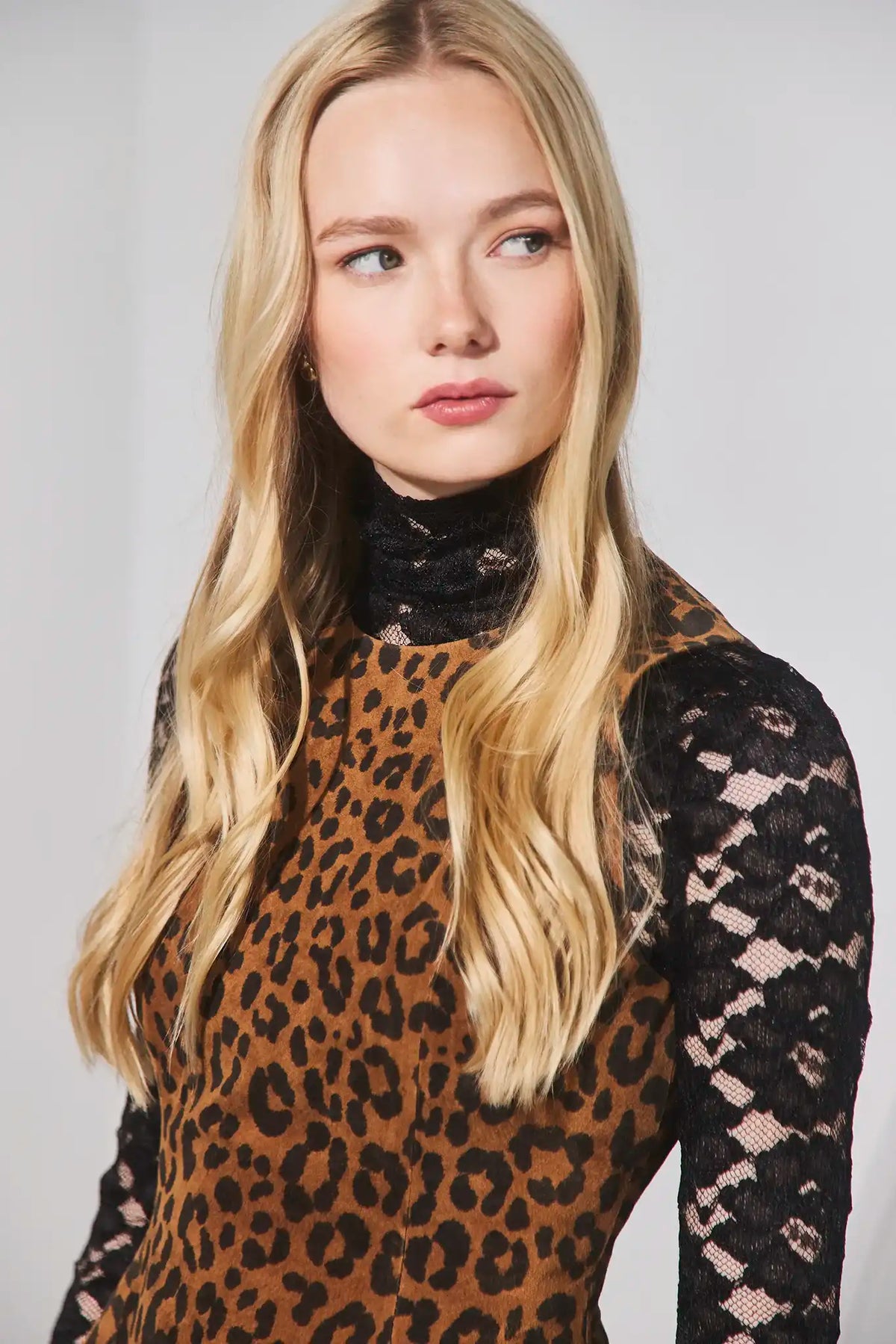 The Bini Top in Soho Leopard Camel Suede paired with the matching Ida Skirt and the Blaise Top. 