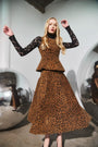 The Bini Top in Soho Leopard Camel Suede paired with the matching Ida Skirt and the Blaise Top. 