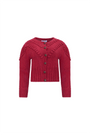 The Bobble Sweater in Maroon.