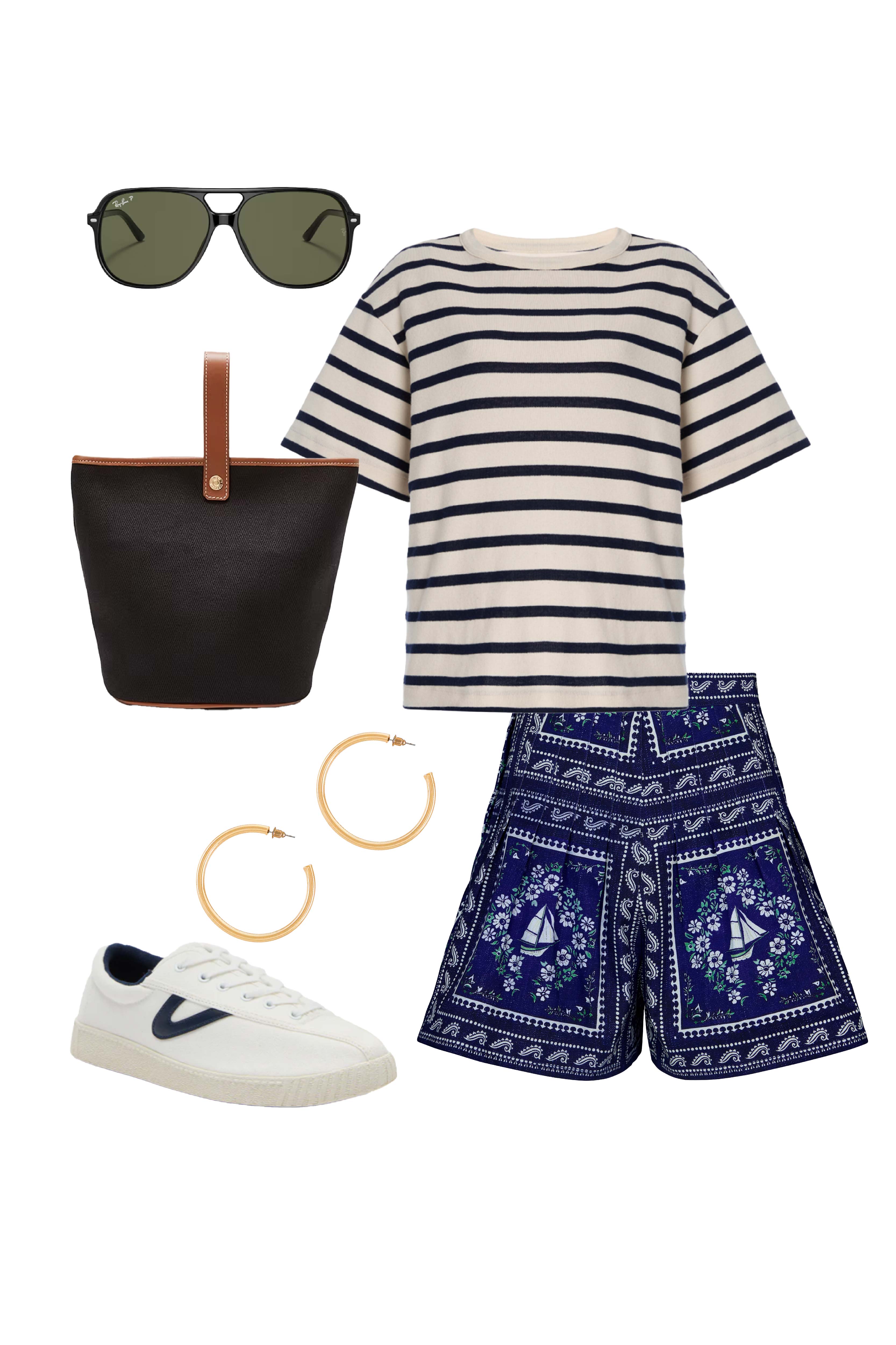 Willa Short | Navy Patterned Shorts | Hunter Bell