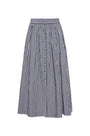 The Eva Skirt in black and white seersucker