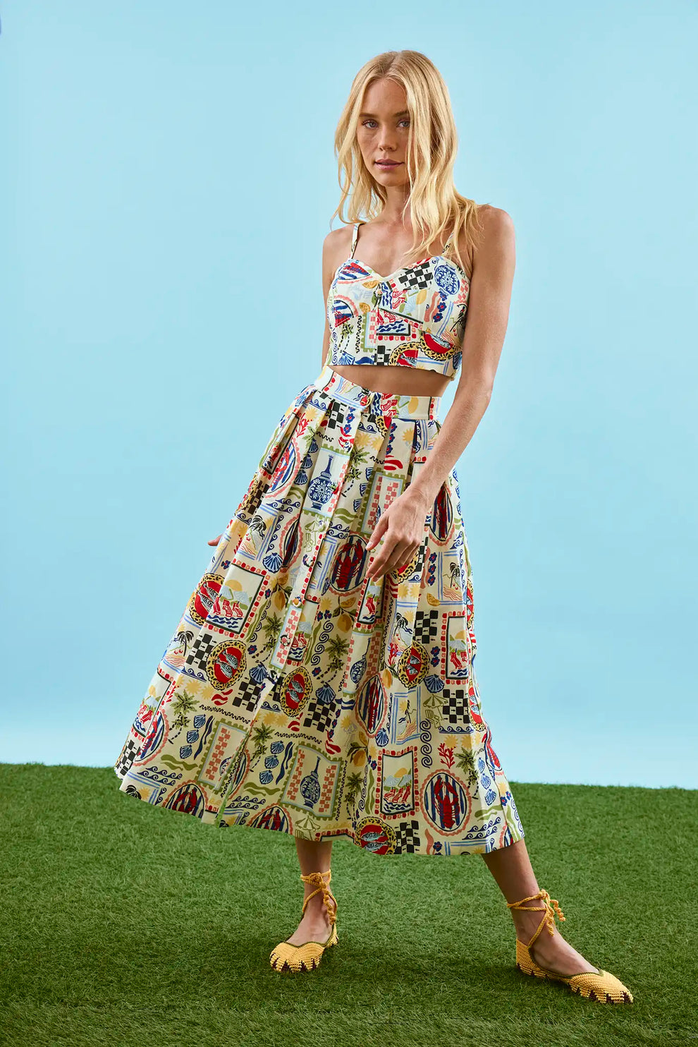 lovers and friends eva midi dress Eva Skirt | Coastal Linen Midi Skirt