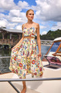 The Brookie Top in Coastal Conversation paired with matching Eva Skirt