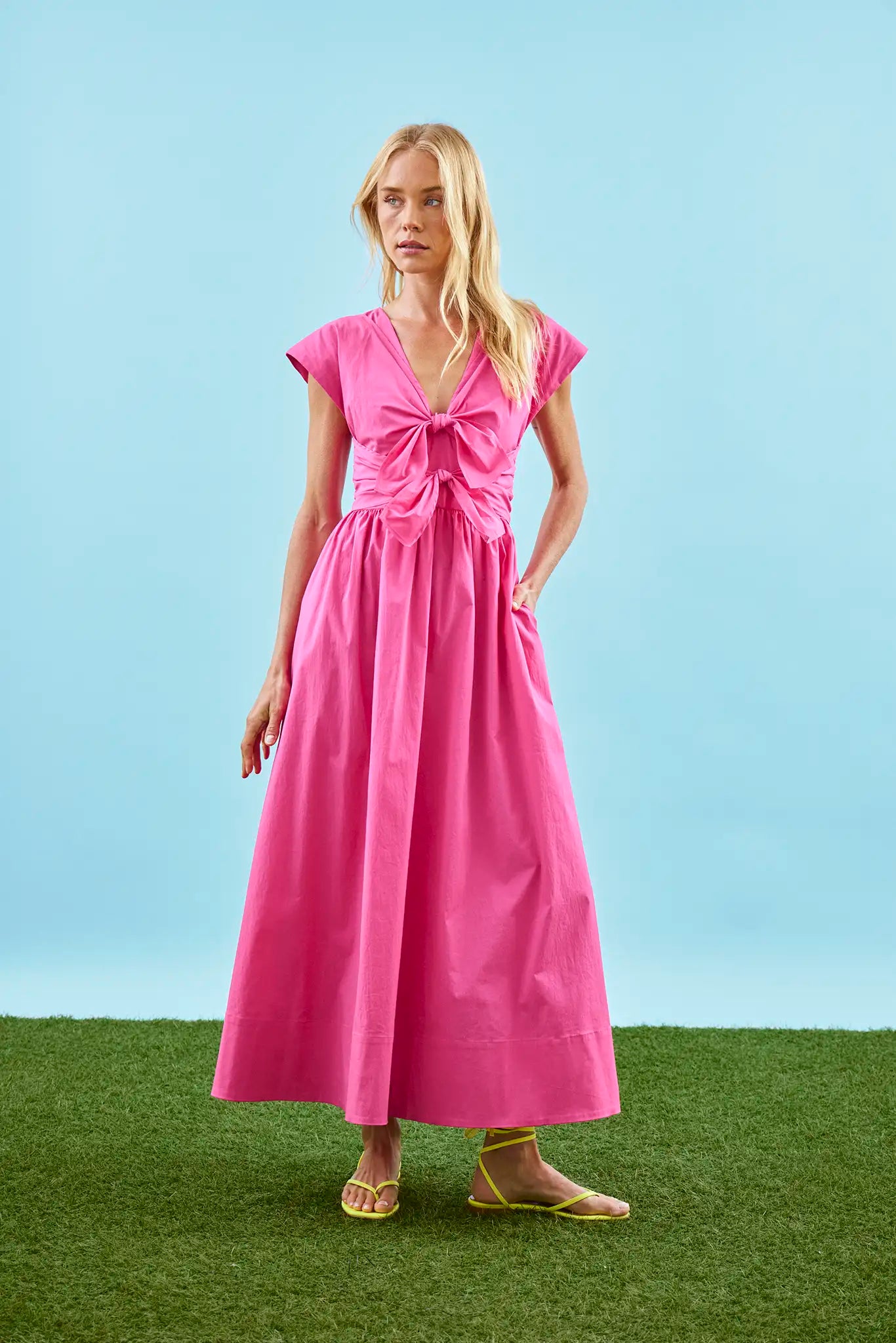 Calista Dress | Tie-Front Midi Dress