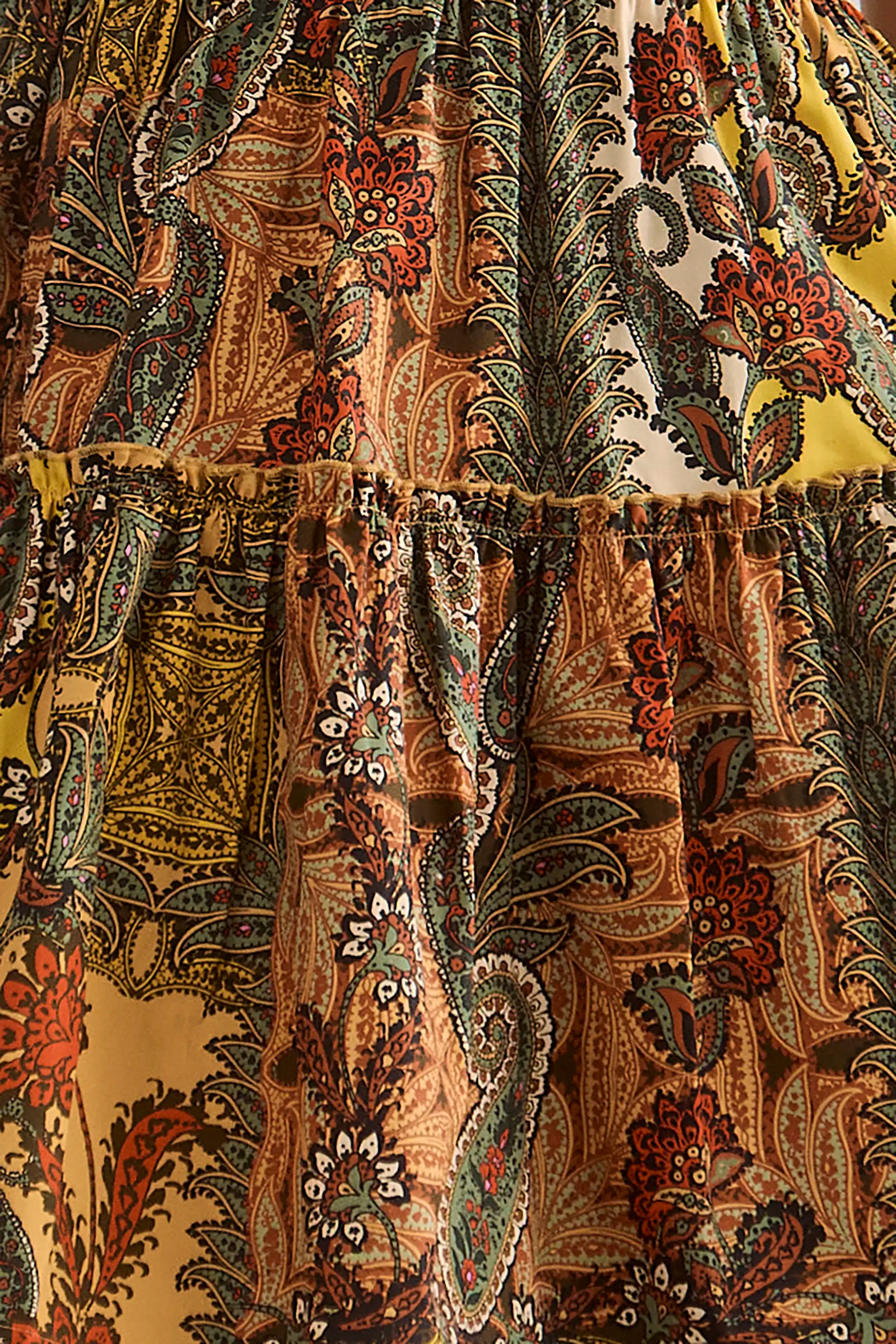 Close up of The Callaway Dress in Highland Tapestry.