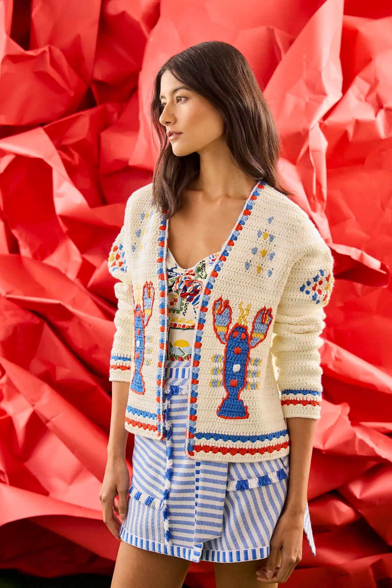 Callen Cardigan | Lobster Crochet Cardigan | Hunter Bell