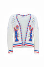 The Callen Cardigan in Lobster Multi