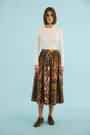 Callie Sweater in cream paired with Fallon Skirt in Highland Tapestry. 
