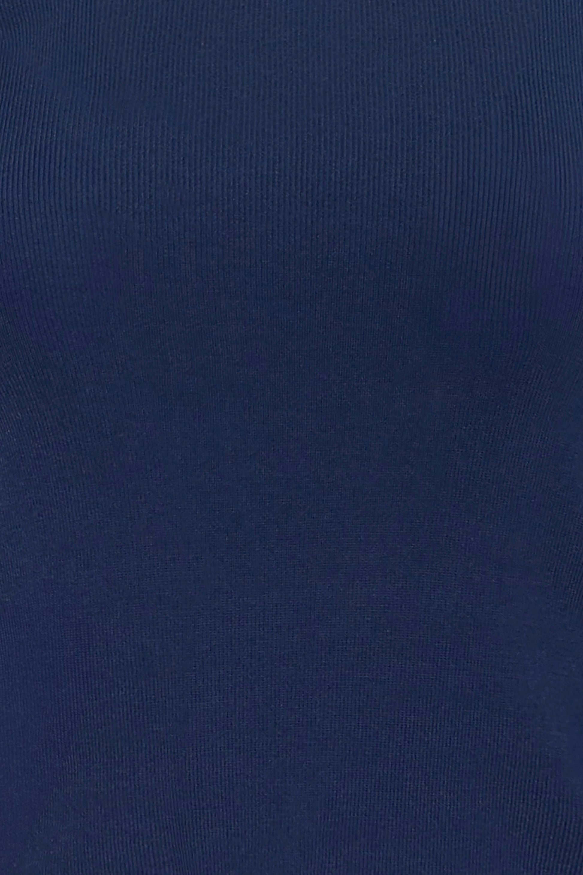 Close up of the Callie Sweater in Midnight Blue.