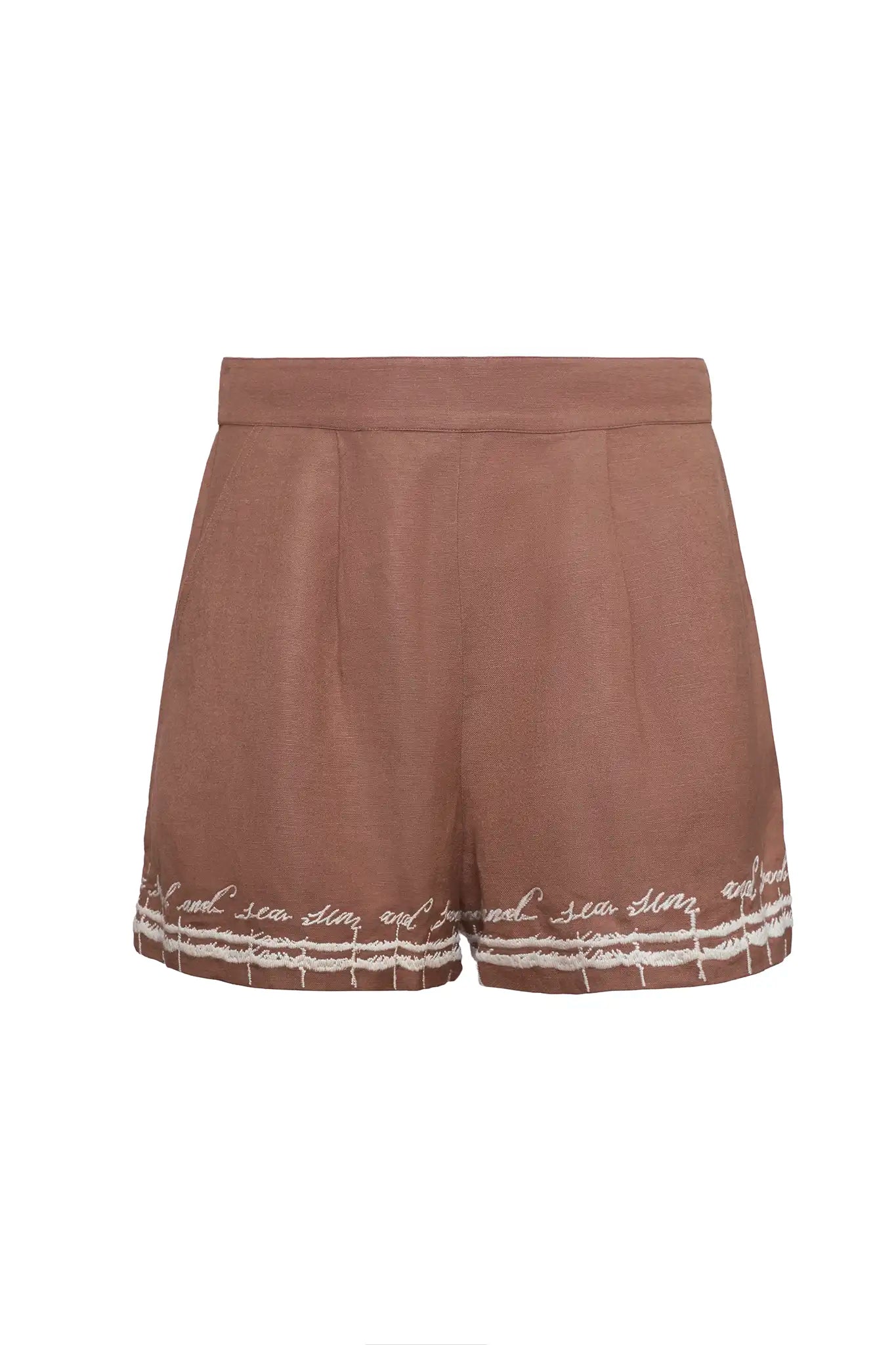 The brown Ashton shorts.